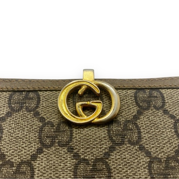 Vintage Gucci Leather/Vinyl Bifold Brown Wallet GG Gold Hardware GG Monogram Web - Picture 5 of 17